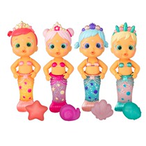Mermaid children who spray water across the border in summer bathing and playing with water. The Doll Dolls tail will change color.
