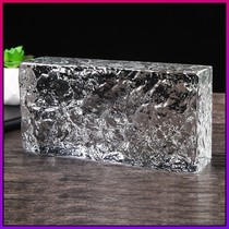 Glass brick transparent square solid crystal brick partition wall brick creative color bubble brick hot melt screen curtain wall