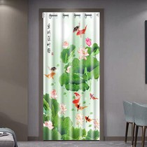 Door curtain partition curtain bedroom home non-perforated kitchen curtain curtain aisle windshield Nordic toilet toilet