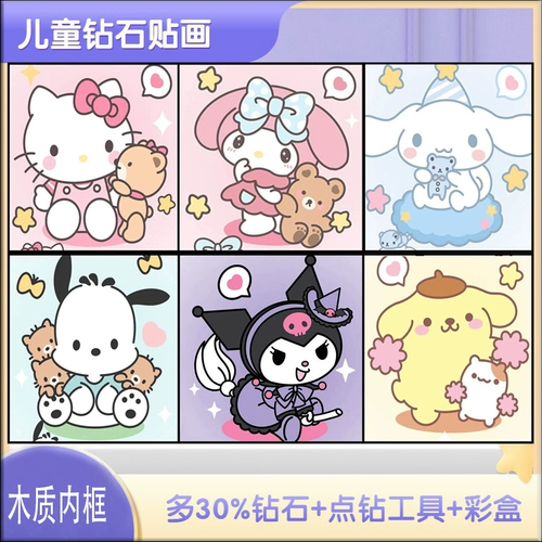 Sanrio, трехмерные наклейки, детская игрушка, DIY