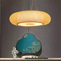 New Chinese Chandelier Living-room Handmade Bamboo lamp Creative Bedroom Southeast Asian Restaurant Tian Garden Tea Room Tea House Day Style Light