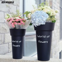 10 loaded round plastic flower barrel water storage barrel water storage barrel plastic raised flower barrel upscale frosted barrel No hole
