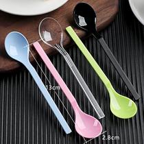 Disposable Spoon Pudding Spoon Long Handle Plastic Spoon Sweet cake sand ice ice cream Ice Ice Cream small spoon individually packaged