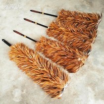 Chicken feather duster household car dust dusting dust without falling retractable Zen sweeping ash pure handmade blanket cleaning