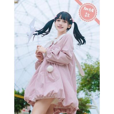 taobao agent Velvet genuine cute autumn jacket, Lolita style, long sleeve, Lolita OP