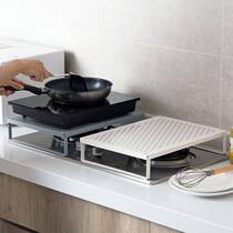 Kitchen wrought iron stove rack household induction cooker bracket gas gas stove cover cover microwave oven shelf j