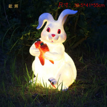 Luminous rabbit light Animal lamp Outdoor waterproof landscaped landscaped lamp led decorative lamp led decorative lamp Courtyard Grass Terrace light