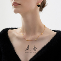 Salt Island Descartes Carmini Fat heart full of stars Necklace Light Extravagant Fashion Design Feel Gilded 100 Hitch Necklace Collarbone Chain