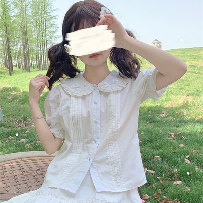 taobao agent Genuine design cotton cute doll, doll collar, Lolita style, puff sleeves, with short sleeve