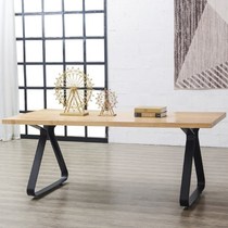 Small conference tableNordic modern solid wood iron minimal fashion long tables office tea table