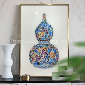 珐琅彩装饰画 珐琅彩福禄葫芦玄关装饰画-珐琅彩福禄葫芦玄关装饰画促销价格