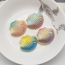 Resin mobile phone case DIY material color mermaid small shell toy refrigerator sticker ornament handicraft ornaments