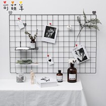 Nordic Ins Wind Grid Photos Wall Trim Photo Frame Hang Wall Objects Iron Frame Clips Bedroom Dorm Room Photos Wall