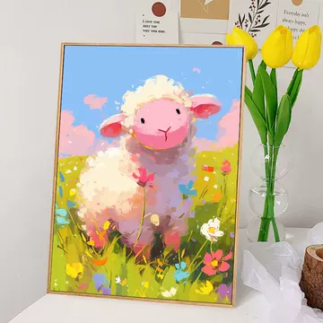 羊　油彩画 羊数字油画-羊数字油画促销价格、羊数字油画品牌- 淘宝