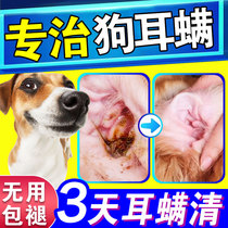 Dog ear mite ear drops cat ear purulent anti-inflammatory anti-bacterial anti-itching anti-mite pet cleaning ear canal special medicine
