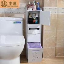 Bathroom side cabinet floor rack toilet waterproof crack cabinet toilet storage narrow cabinet toilet side cabinet storage cabinet