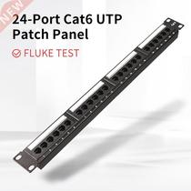19in 1U Rack 24 Port CAT6 Shielded Patch Panel RJ45 Network