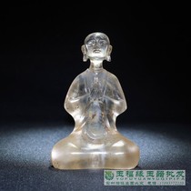Nepal ancient pharaoh glazed white crystal antique miscellaneous home decoration enlightened Buddha statue statue glazed figure