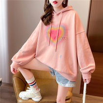 Pregnant womens spring clothing and clothing fashion models 2022 new internet red Korean version easy to cover tummy-loving pregnant woman blouses female spring