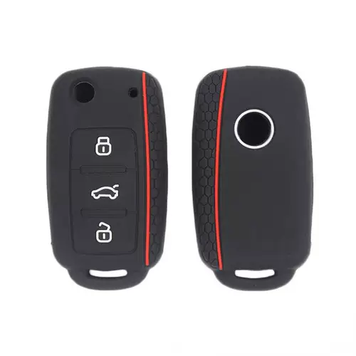 3 Buttons Silicone Car Key Cover Case For VW Golf 4 5 6 7 Bo