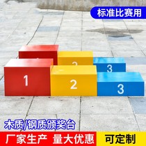 Competition Awards Desk Customized School Season Elementary School Students Track & Field Sports Club Woody Steel Podium Award Desk Set Up
