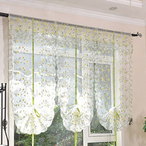 Curtain curtain headstyle American embroidery curtain drawing room decorated Rome curtain lifting children fan-pull dress curtain