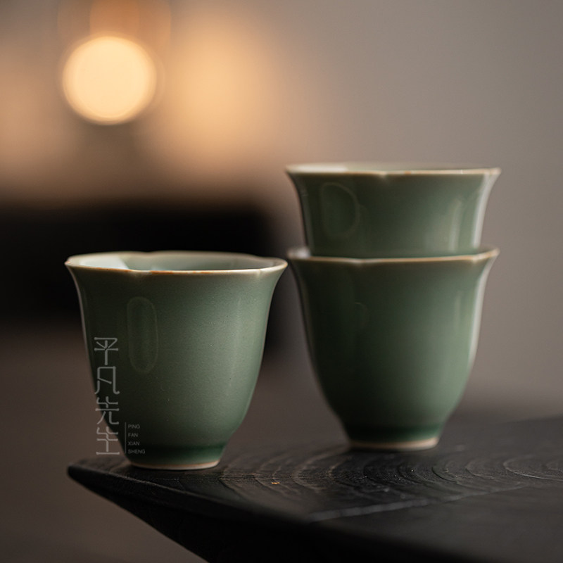 南北朝時代 青釉 越窯茶碗 刑窯茶盞 希少珍貴 茶道具　茶杯 盃 (A-90) 越窑青瓷茶具-越窑青瓷茶具促销价格、越窑青瓷茶具品牌- 淘宝