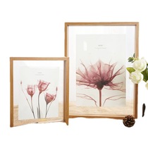 Clay frame Double face transparent glass photo frame album leaves dry flower plant specimen transparent like frame swing table