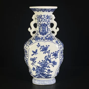 双耳青花瓷花瓶-双耳青花瓷花瓶促销价格、双耳青花瓷花瓶品牌- 淘宝