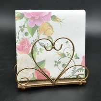 Vertical Wrought iron heart-shaped paper towel rack Napkin rack Kitchen restaurant Hotel cafe bar paper towel storage Western food