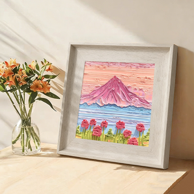 額装付き】南米ペルー 花畑の油絵 原画 J.CHECA サイン入り 絵画 公式