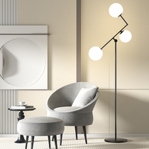 Three-head floor lamp living room sofa corner decoration bedroom designer Nordic light luxury simple creative vertical table lamp
