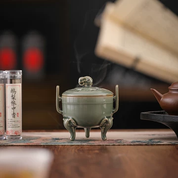 セール】 宋代 窯 陶磁器 香炉 三足炉 観賞用壺承、コレクション品