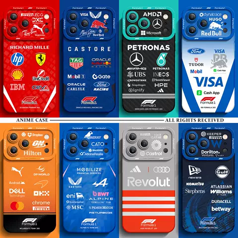 F1 Race Car Team Logos iPhone Case for iPhone 17 – 13, iPhone 17e