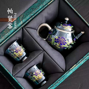 送料無料　清時代　景泰藍茶筒　七宝茶筒　煎茶道具 景泰蓝茶具套装-景泰蓝茶具套装促销价格、景泰蓝茶具套装品牌- 淘宝