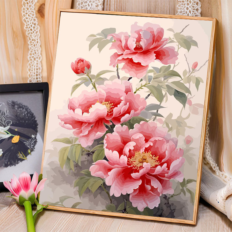 牡丹　油彩画　F6号 O1CN01loe9UO1QUtG02ve1E_!!