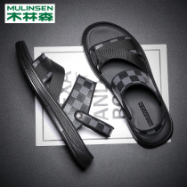 Wood Linson Sandals Sandals Mens Boomer Soft Bottom Open Car Outside Wearing Summer Mens Breathable Deodorant Wear and abrasion-resistant sandal beach shoes
