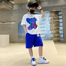 Child Clothing Boy Summer Clothing Short Sleeve Suit 2022 New Ocean Gas Tide CUHK Children Two Sets Of Trendy Han Version Tide Children