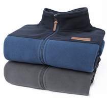 Spring and autumn outdoor mountaineering fleece men double-sided velvet sweater men plus velvet padded fleece thick fleece jacket mens winter wear