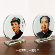 Shaking sound new Chairman Mao decoration young and old head Mao Zedong statue desktop living room office study decoration