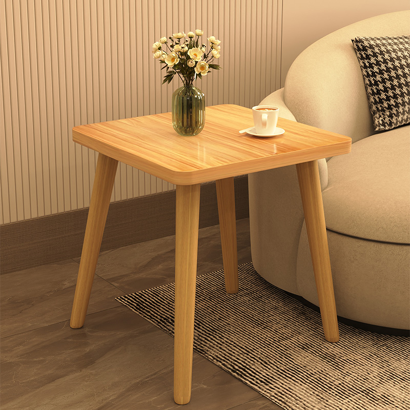 コーヒーテーブル小さなテーブルホームバルコニーテーブルシンプルなライト高級リビングルームミニソファサイドキャビネット無垢材の小さな正方形のテーブル