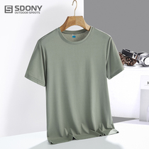 Outdoor ice sense quick drying clothes Men and women lovers short sleeve T-shirt summer round neck breathable sports running fitness short sleeve t-shirt