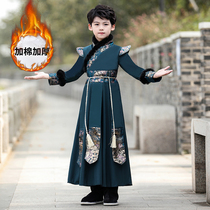 Hanfu boys autumn and winter clothes ancient style winter Chinese style Chinese New Year clothes ancient clothes children Tang clothes thick boys Chinese culture clothes