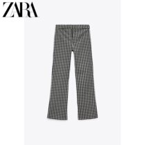 ZARA summer new TRF womens VICHY grid mini flared pants 07385579064