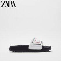ZARA Spring New Pint Men Shoes White Quilted Uppers Casual Slippers Sandals 2706920001