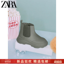 ZARA new childrens shoes baby green elastic sole rubber toddler boots 16113830032