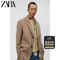 ZARA Winter Men suit collar long coat coat coat 09621480706