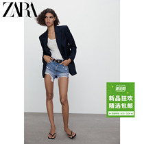 ZARA new womens high waist hole decorative shorts 06840059406