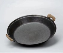Old-fashioned cast iron frying pan double-ear pig iron frying pan gas stove non-coated household commercial spread pie pan