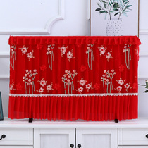 New 47 TV Hood 50 LCD 42 inch 60 hanging 48 dust cover 55 fabric 32 European lace red